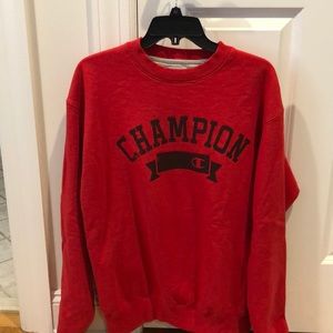 Champion Vintage Thrwbk ECO Authentic Red Crewneck